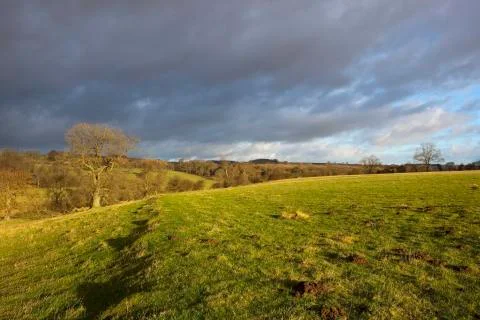 Storm clouds over landscape Stock Photos