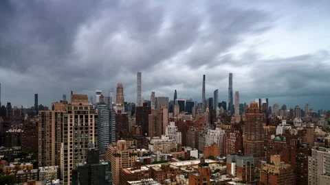 Storm Clouds Over Manhattan (1 of 2) Stock Footage 195958447