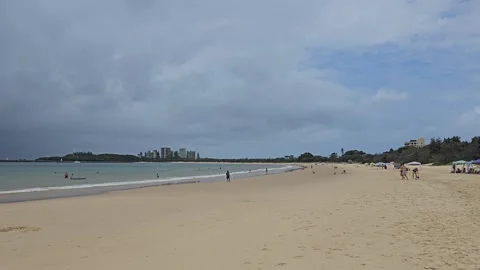 Storm Clouds over Mooloolaba Beach, Mooloolaba, Sunshine Coast, Australia 8K Stock-Footage 299117497