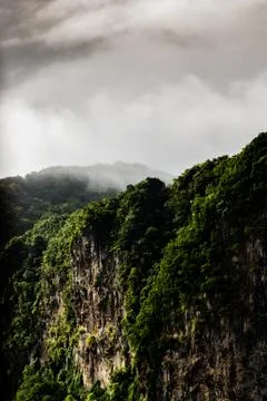Storm clouds over mountain Stock Photos