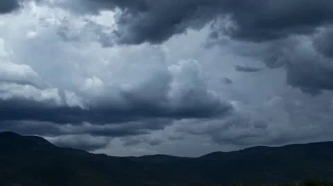 Storm Clouds Over Mountain Time Lapse Stock Footage 11345034