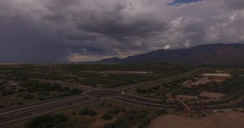 Storm Clouds Over Mountains Drone View Video stock 53802032