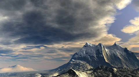 Storm clouds over the mountains. Stock Footage 39642220