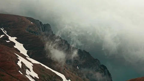 Storm clouds over mountains Stock Footage 89516569