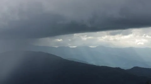Storm clouds over the mountains. Time lapse Stock-Footage 40660138