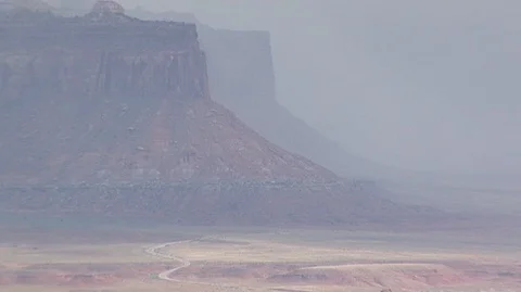 Storm Clouds over Mountains in Utah Stock Footage 93334049
