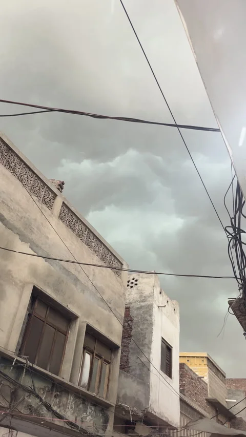 Storm Clouds Over Old Urban Buildings 库存影片 339625207