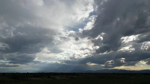 Storm Clouds Over The Rocky Mountains Stock Footage 247845714