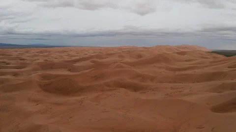 Storm clouds over sand dunes in the desert Stock Footage 115825655