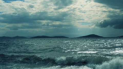 Storm Clouds Over The Sea And Islands Stock Footage 324809105