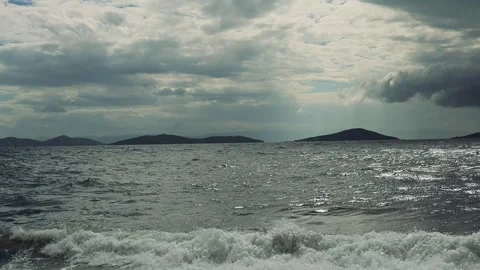 Storm Clouds Over The Sea And Islands Stock Footage 324809133
