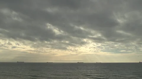 Storm clouds over the sea. Stock Footage 52699307