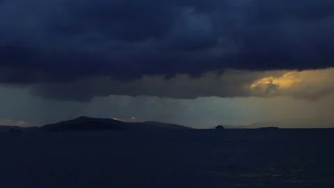 Storm clouds over the sea. Stock Footage 222238858