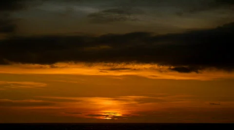 Storm clouds over sundown time lapse Vidéo 766748