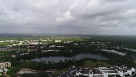 Storm Clouds Over Town Stock Footage 75787877