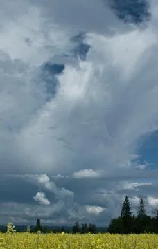 Storm Clouds over the Willamette Valley in Oregon. Stock Photos