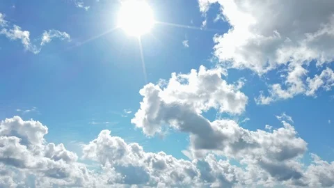 Storm clouds part to let the sun shine through; time lapse Stock Footage 95454277
