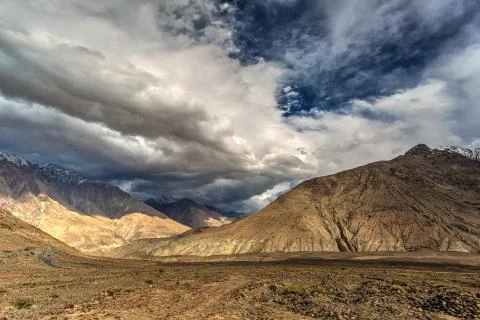 Storm clouds on the pass Khardungla Stock Photos