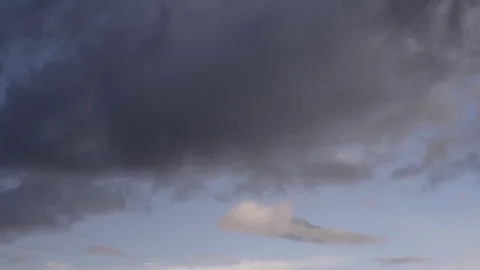 Storm Clouds Pass With Rain and Planes Stock Footage 71109324