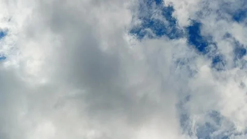 Storm Clouds with Patches of Blue Sky Stock Footage 340238707
