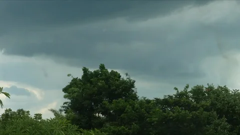 Storm clouds with rain and lightning. 스톡 동영상 97338421