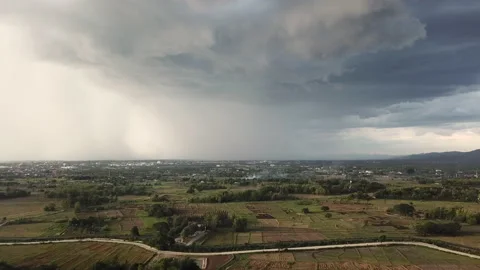 Storm clouds with the rain Stock Footage 134594697