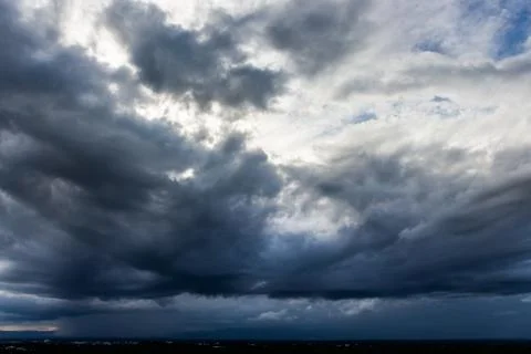 Storm clouds with the rain Stock Photos