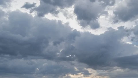 Storm clouds with rain, strong wind. 4k, 3840x2160, Timelapse. Stock Footage 129510796