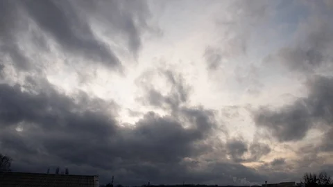 Storm clouds on a rainy day. Stock Footage 124223361