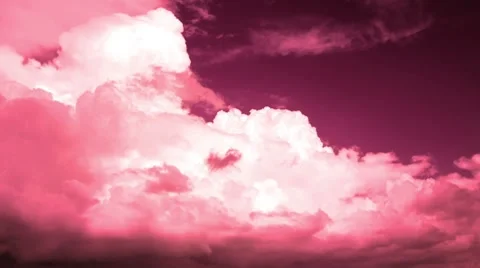 Storm clouds with red filter. Timelapse 1080p. Video without birds Stock Footage 8578861
