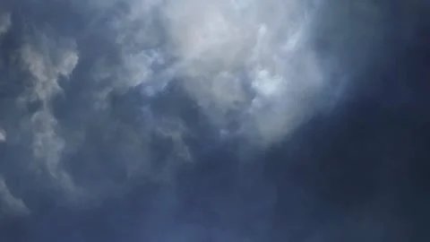 Storm Clouds Rolling Across Dark Sky Stock Footage 328392429