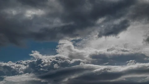 Storm Clouds Rolling In Daytime Time Lapse Stock Footage 111203681