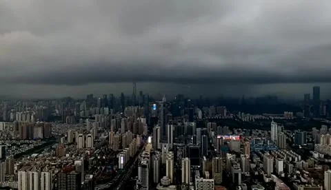 Storm Clouds Rolling in Stock Footage 136979880
