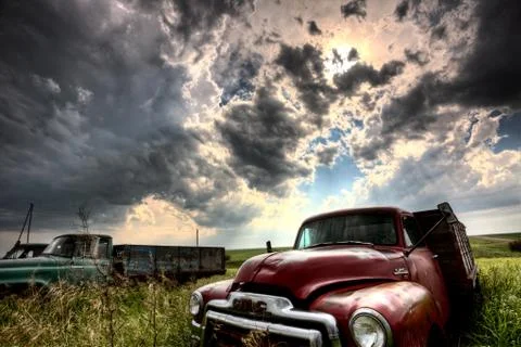 Storm Clouds Saskatchewan Stock Photos
