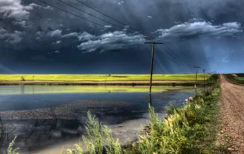 Storm Clouds Saskatchewan Stock Photos