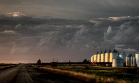 Storm Clouds Saskatchewan Stock Photos