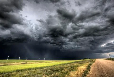 Storm Clouds Saskatchewan Stock Photos