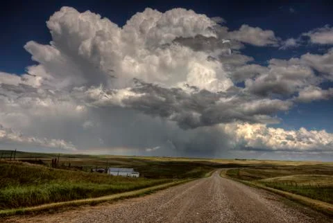 Storm Clouds Saskatchewan Stock Photos