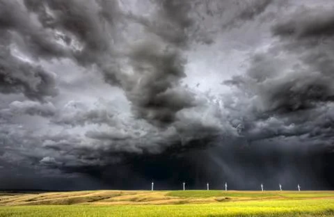 Storm Clouds Saskatchewan Stock Photos
