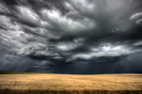 Storm Clouds Saskatchewan Stock-Fotos