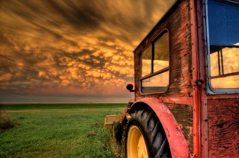 Storm Clouds Saskatchewan Stock Photos