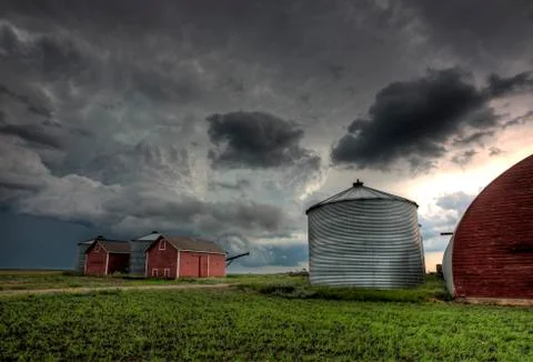 Storm Clouds Saskatchewan Stock Photos