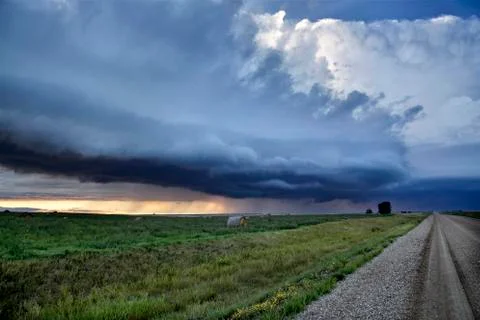 Storm Clouds Saskatchewan Stock Photos