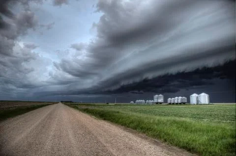 Storm Clouds Saskatchewan Stock Photos