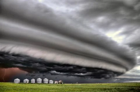 Storm Clouds Saskatchewan Stock Photos