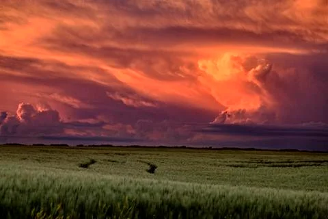 Storm Clouds Saskatchewan Stock Photos