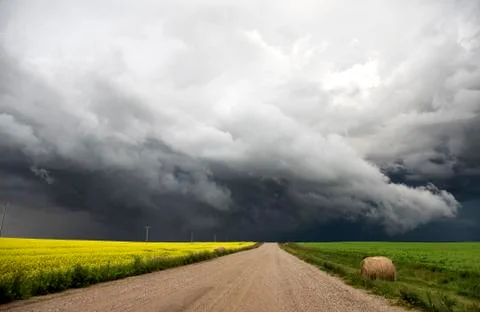 Storm Clouds Saskatchewan Stock-Fotos