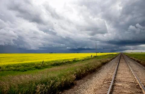 Storm Clouds Saskatchewan Stock Photos