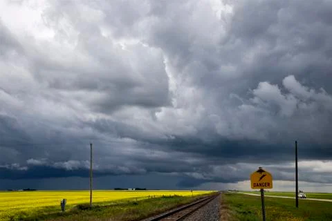 Storm Clouds Saskatchewan Stock Photos