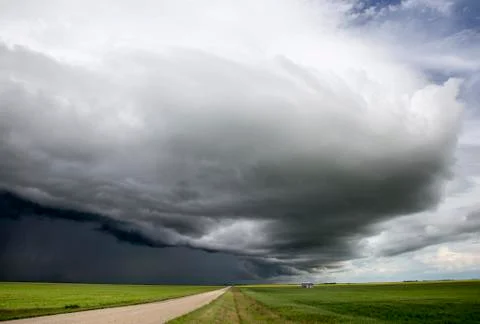 Storm Clouds Saskatchewan Stock Photos